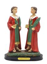 Imagem Religiosa Cosme E Damião De Resina 14Cm