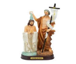 Imagem Resina Batismo Batizado De Jesus Cristo 20cm