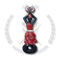 Imagem resina orixá xangô africano 15cm Imagem resina orixá xangô africano 15cm