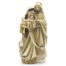 Imagem Sagrada Familia Afetuosa Dourada Importada Resina 20 cm Imagem Sagrada Familia Afetuosa Dourada Importada Resina 20 cm