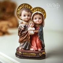 Imagem Sagrada Família baby resina 12cm importado