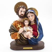 Imagem Sagrada Família Busto Resina 20 Cm - Amém Decoração Religiosa