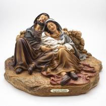 Imagem Sagrada Família Deitada Importada Resina 30 cm - Amém Decoração Religiosa