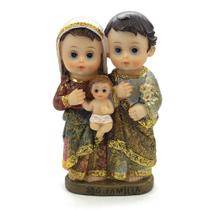 Imagem Sagrada Família Infantil Importada Resina 12 cm - Amém Decoração Religiosa