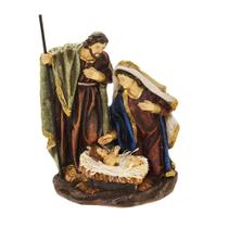 Imagem Sagrada Família Jesus Maria João 12Cm Resina Mabruk