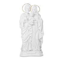 Imagem Sagrada Família Tradicional Com Aureola Dourada 30cm