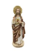 Imagem Sagrado Coração De Jesus 22 Cm Estátua Barroca - Dc Decorações