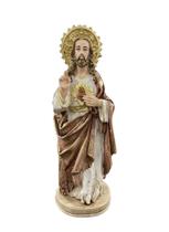 Imagem Sagrado Coração De Jesus 22 Cm Estátua Barroca - Dr Decorações