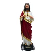 Imagem Sagrado Coração de Jesus Borracha Inquebrável 40 Cm