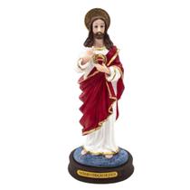 Imagem Sagrado Coração De Jesus Resina 15 Cm - Amém Decoração Religiosa