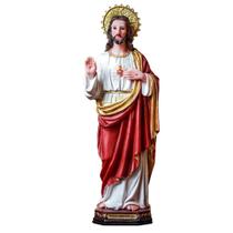 Imagem Sagrado Coração De Jesus Resina 30cm Importada