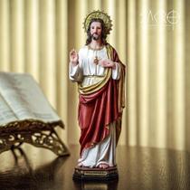 Imagem Sagrado Coração De Jesus Resina 30cm Importada