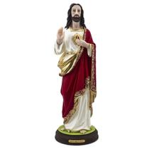 Imagem Sagrado Coração de Jesus Resina 32cm - Amém Decoração Religiosa