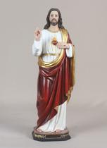 Imagem Sagrado Coração de Jesus Resina Importada 45cm - Príncipe da Paz