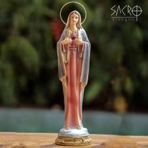 Imagem Sagrado Coração De Maria 30cm Resina Coleção Estilo