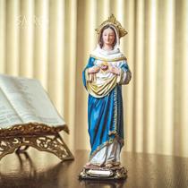 Imagem Sagrado Coração De Maria Resina 30cm Importada - Sacro