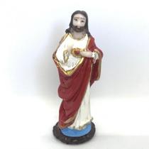 Imagem Sagrado Coração Jesus Escultura Resina 07 cm Imagem Sagrado Coração Jesus Escultura Resina 07 cm