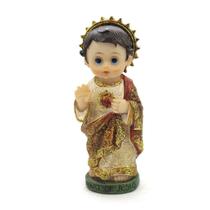 Imagem Sagrado Coração Jesus Infantil Importada Resina 12 Cm - Amém Decoração Religiosa