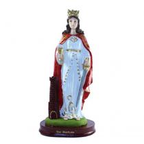 Imagem Santa Barbara Escultura Resina Estátua 28 cm