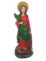 Imagem Santa Catarina com Oração 15cm Resina