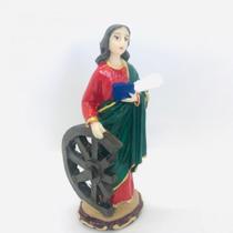 Imagem Santa Catarina Escultura Resina Estátua 07 cm Imagem Santa Catarina Escultura Resina Estátua 07 cm