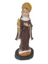 Imagem Santa Clara com Oração 15cm Resina