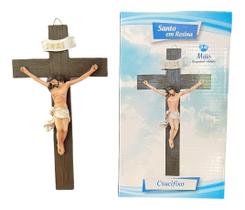 Imagem Santa Crucifixo Jesus Na Cruz Médio 25cm P/ Pendurar - Imporiente