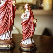 Imagem Santa Luzia 20cm Resina Importada Imagem Santa Luzia 20cm Resina Importada