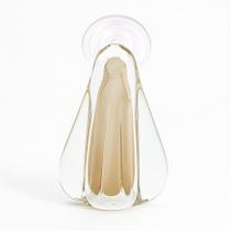 Imagem Santa Nossa Senhora Cristal Murano 25cm com Aureola Champagne