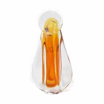 Imagem Santa Nossa Senhora em Cristal Murano Âmbar São Marcos 32x16cm