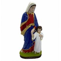 Imagem Santa Passa Na Frente Escultura Resina Estátua 29 cm Imagem Santa Passa Na Frente Escultura Resina Estátua 29 cm