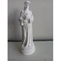 Imagem santa Rita 20 cm gesso cru para ornamentação , perolar , e pintura Imagem santa Rita 20 cm gesso cru para ornamentação , perolar , e pintura