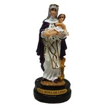 Imagem Santa Rosa de Lima de Resina Nacional 11cm Imagem Santa Rosa de Lima de Resina Nacional 11cm