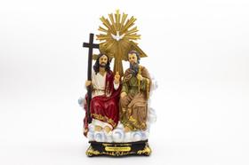 Imagem Santíssima Trindade Importada Di Angelo Resina 30 cm - Amém Decoração Religiosa