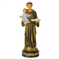 Imagem santo antonio 30cm com menino jesus resina importada