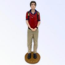 Imagem Santo Carlo Acutis Escultura Resina 19 cm