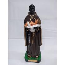 Imagem Sao Benedito Escultura Estatua Gesso 20 Cm