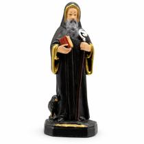 Imagem São Bento Gesso 20cm Santo Bento Escultura Católica Proteção