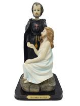Imagem São Camilo de Lellis Resina Importada Religiosa 28cm