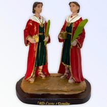 Imagem São Cosme e Damião em Resina 16 cm Imagem São Cosme e Damião em Resina 16 cm