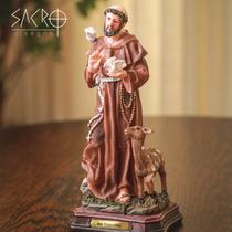 Imagem São Francisco De Assis 20cm Resina Importado