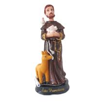 Imagem São Francisco de Assis com Oração 12cm Resina