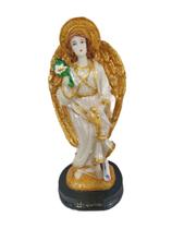 Imagem São Gabriel Arcanjo com Oração 12cm Anjo Resina
