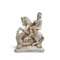 Imagem São Jorge 18cm Gesso Premium Off White para Decoração VÁRIAS VARIEDADES