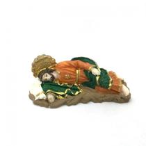 Imagem São José Dormindo Escultura Resina 07 cm Imagem São José Dormindo Escultura Resina 07 cm