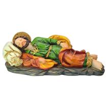 Imagem São José dormindo resina importada 17cm - Arte Relicário