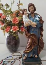 Imagem são José gesso pintada artesanalmente, 25cm