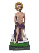 Imagem São Lazaro com oração 12cm Resina