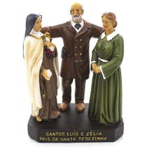 Imagem São Luís e Santa Zélia Pais de Santa Terezinha Importado Resina 15 cm - Amém Decoração Religiosa