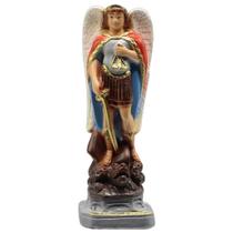 Imagem São Miguel Arcanjo 20cm em Gesso Proteção e Fé Artigo Religioso Decorativo